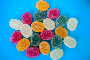 Different colorful candies