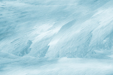 Frosty pattern on glass
