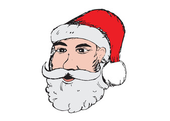 Santa Claus for Christmas hand drawn