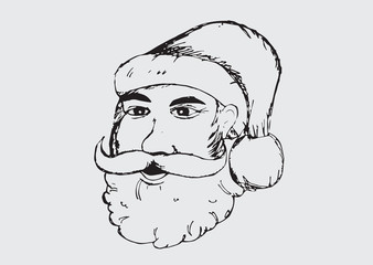 Santa Claus for Christmas hand drawn