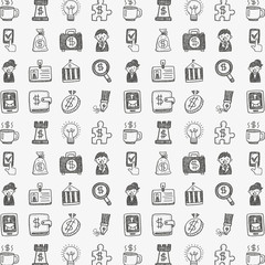 seamless doodle business background