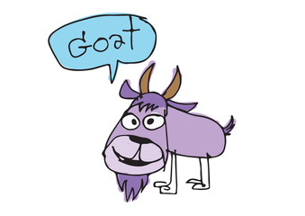 goat cartoon  illustration