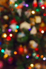 Blurred photography christmas tree - holiday background