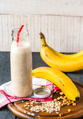 banana smoothie with walnut paste