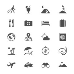 Traveling flat icons