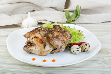 Quail grilled