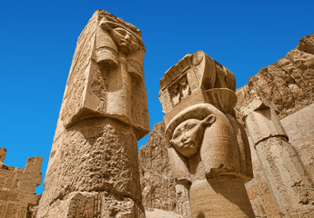 Ancient ruins of Karnak temple in Egypt