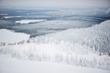 Scenic winter view of Finland