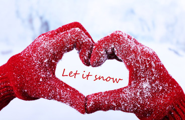 Let it snow, greeting card © Africa Studio
