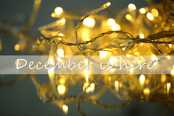 December is here, greeting card