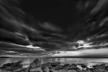 Photo sur Plexiglas Noir et blanc Lac Benbrook au coucher du soleil