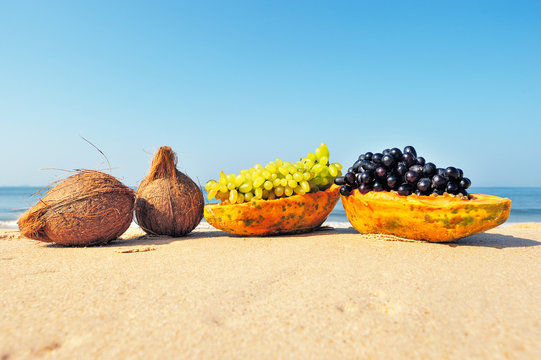 Fruit on the beach