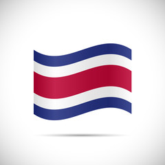 Costa Rica Flag Illustration