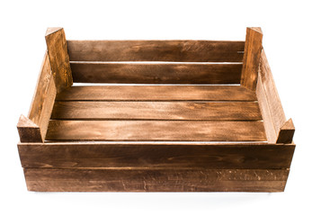Old wooden empty box
