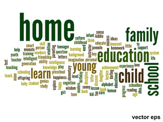 Obraz premium Vector conceptual education word cloud