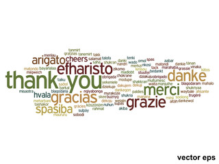 Conceptual thank you word cloud