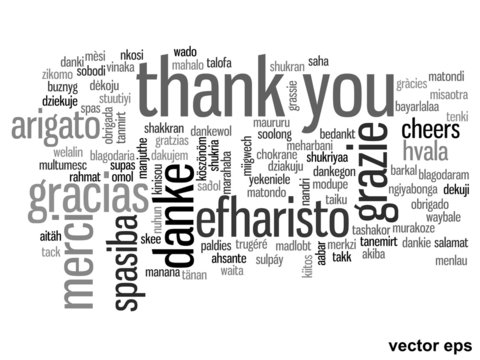 Conceptual Thank You Word Cloud