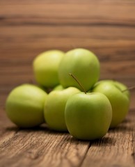 Heap of green apples