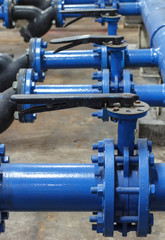 pipes valve connection blue