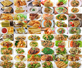 Naklejka na ściany i meble set of thai food