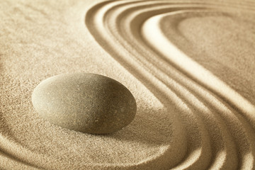 Fototapeta na wymiar zen stone in japanese meditation garden