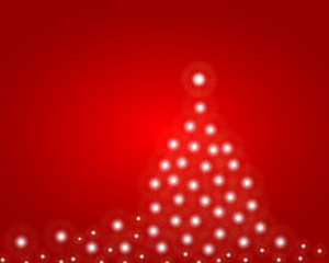 Christmas background with shiny christmas tree