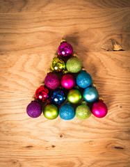 Christmas balls in the form of Christmas trees
