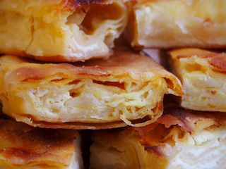 Homemade cheese strudel