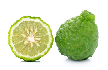 Bergamot fruit on white background.