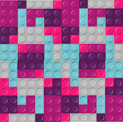 Pattern of colorful childish blocks vector