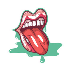 Vector illustration of Comic mouth