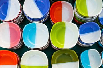 Ceramic bowl with assorted designs.
