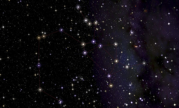 Constellation of Sagittarius  in front of the Milky Way.