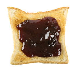 Toast with a red berry jam