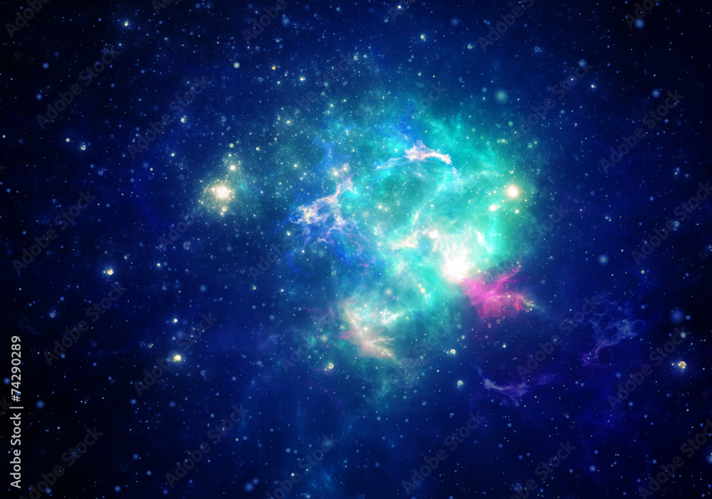 Wall mural deep space nebula