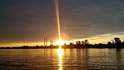 Sunset on the river