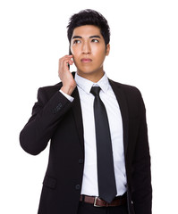 Businessman talk to cellphone