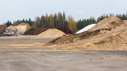 Biomass peat and woodchips