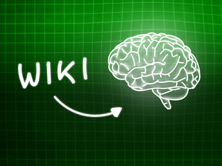 Wiki brain background knowledge science blackboard green