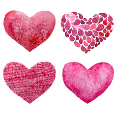 valentines day watercolor heart holiday love object