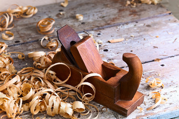 old wooden plane