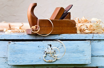 old wooden plane