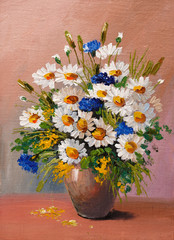 oil painting - still life, a bouquet of flowers - 74294662