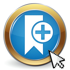 Fototapeta premium BOOKMARK PLUS ICON
