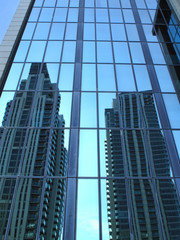 Reflection of skyscrapers