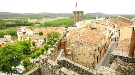 Vista aérea de Hostalric, Girona