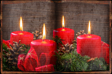 Adventkranz zu Weihnachten