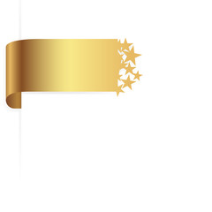 golden ribbon / sticker stars