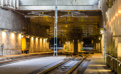 Railway tunnel under Malmo city in Sweden