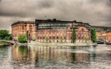 Sweden Parliament building in Stockholm